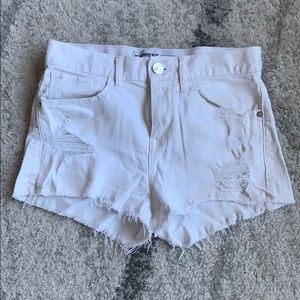 High waisted express white short!